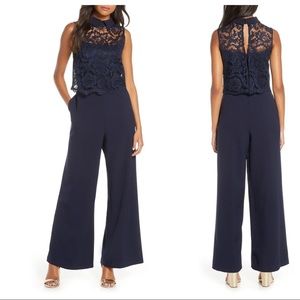 NWT Julia Jordan lace popover jumpsuit